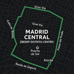 zona bajas emisiones madrid mapa